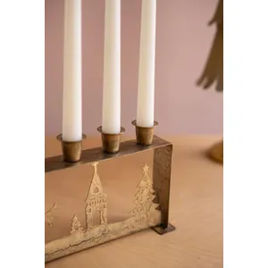 Antique Gold Table Top Christmas Candelabra 2