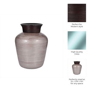 BAYWIND BROWN GLASS VASE 16 (IN) 10