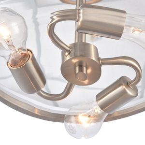 Wentworth 17'' Wide 3-Light Semi Flush Mount - Brushed Nickel 7