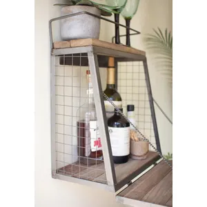 Wall Bar with Fold Down Shelf 4