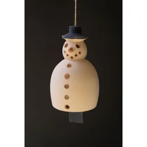 Hanging Clay Snowman Chime 3
