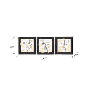 ENNISHOLM SET OF 3 BLACK ART 28 (IN) 9