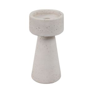 CARLIN WHITE CANDLE HOLDER 8 (IN) 4