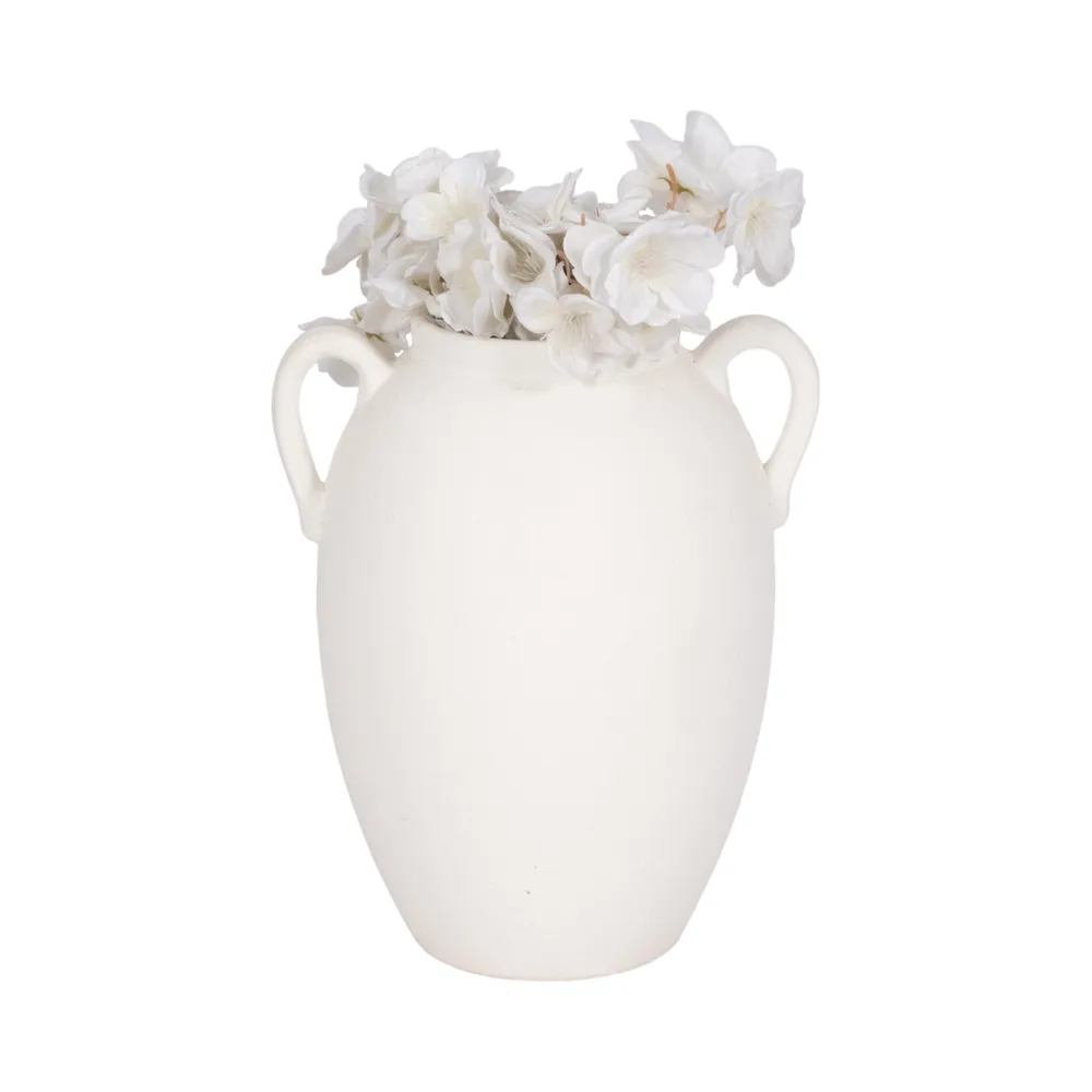 LAYLAFORD WHITE VASE 10 (IN)