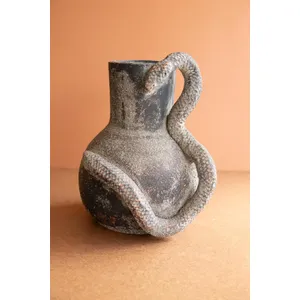 Clay Snake Vase 4