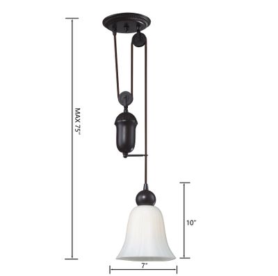 Farmhouse 7″ Wide 1-Light Mini Pendant - Oiled Bronze