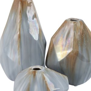 PAXTONWORTH SET OF 3 BROWN VASES 9 (IN) 6