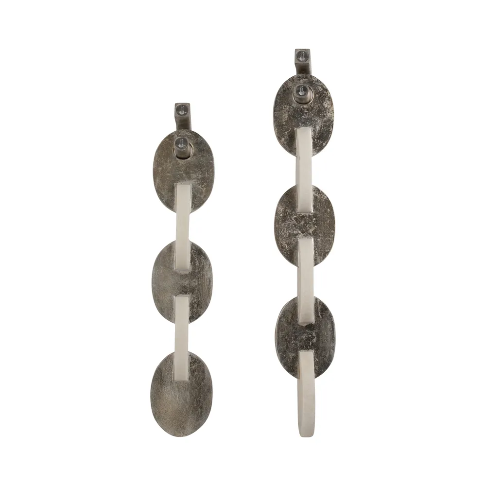 GLASTONVIEW SET OF 2 BROWN WALL SCULPTURES 32 (IN)