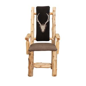 Cedar High Back Upholstered Arm Chair - Coffee - Customer's Own Material 3