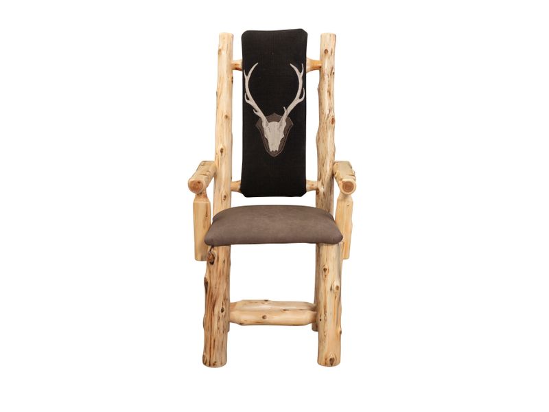 Cedar High Back Upholstered Arm Chair - Coffee - Customer's Own Material 3