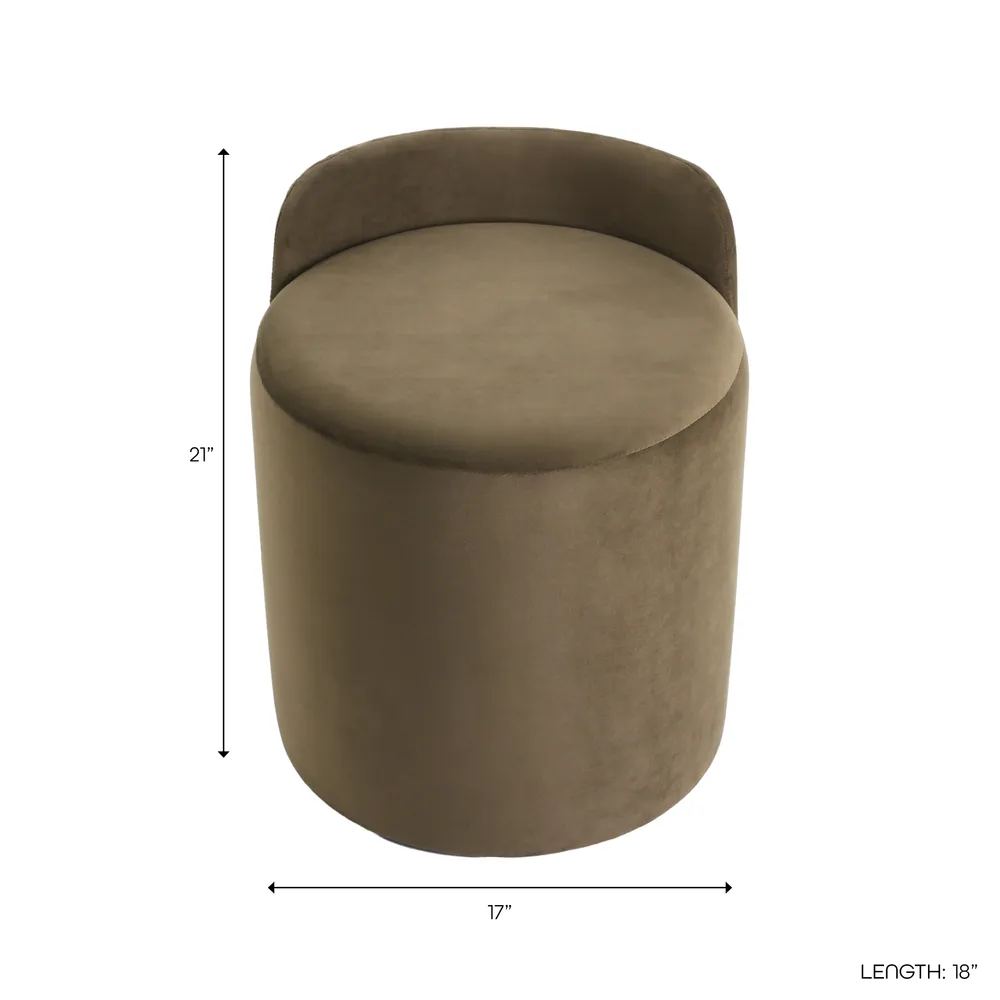 BAYARDMILL GREEN OTTOMAN 22 (IN)