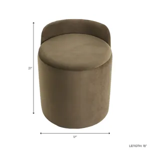 BAYARDMILL GREEN OTTOMAN 22 (IN) 9