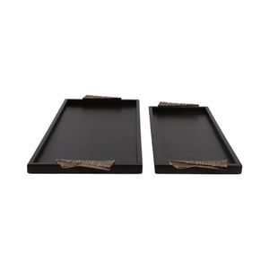 KIRBYTON SET OF 2 GRAY TRAY 1 (IN) 4