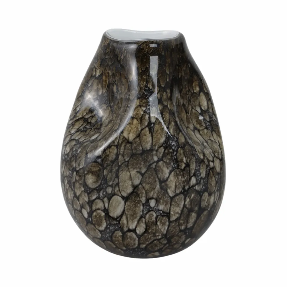 COLEGATE BROWN GLASS VASE 10 (IN)