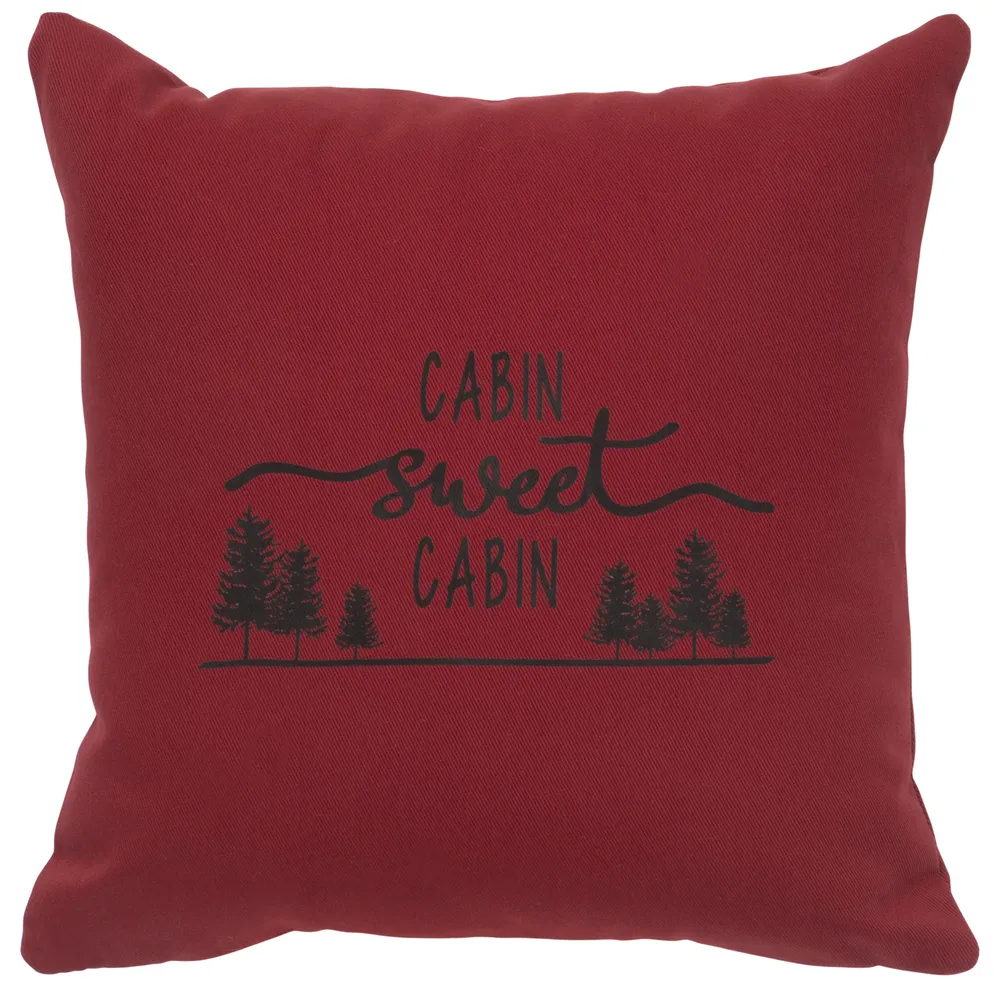 Image Pillow - Sweet Cabin - Cotton Brick