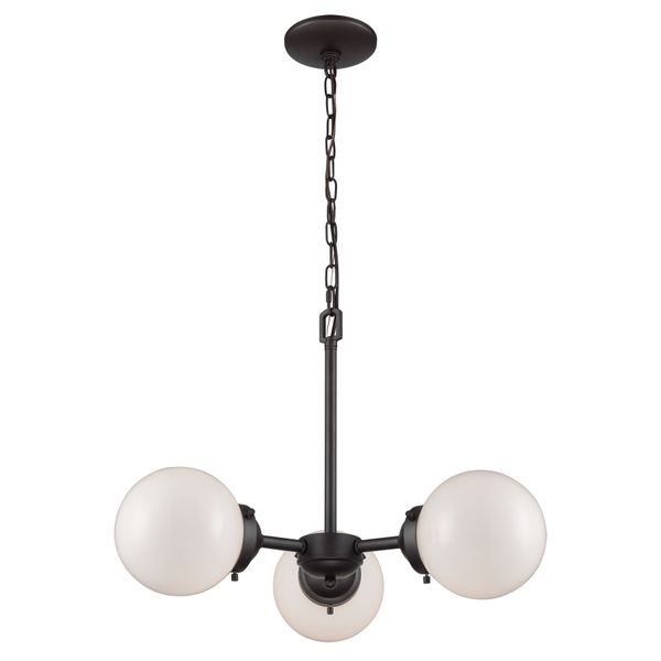Beckett 22'' Wide 3-Light Chandelier - Oil Rubbed Bronze