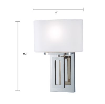 Hamilton 11.5″ High 1-Light Sconce - Polished Nickel