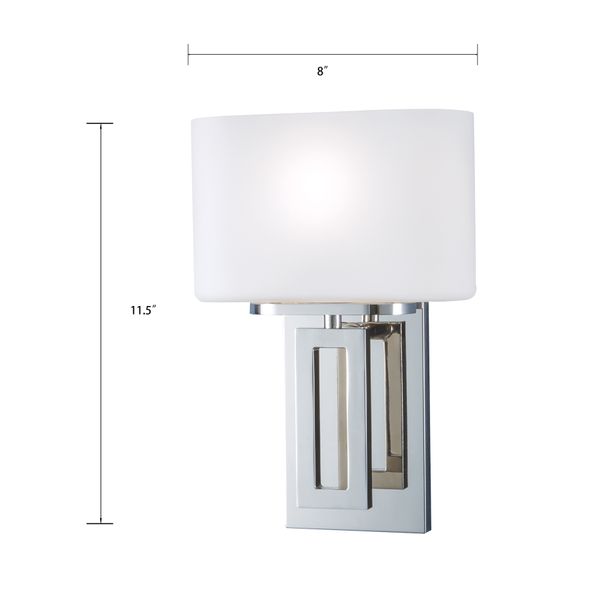 Hamilton 11.5'' High 1-Light Sconce - Polished Nickel