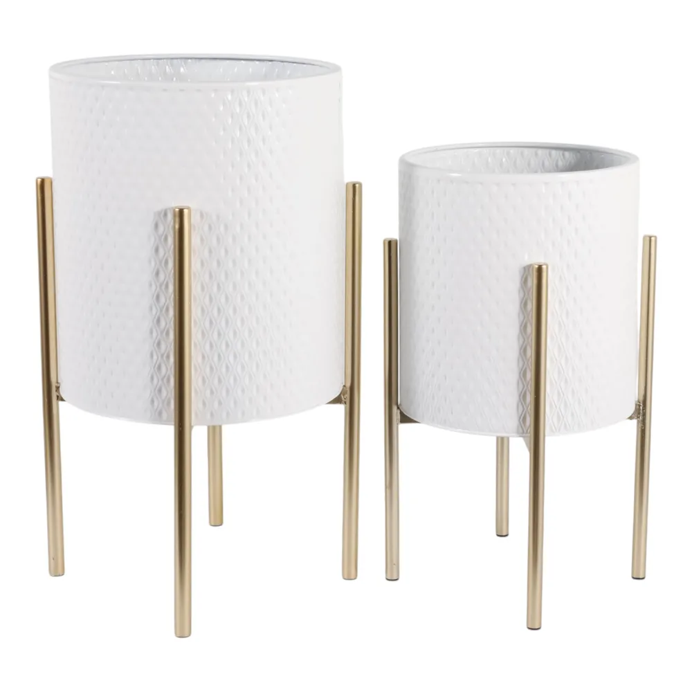 HAYFORDTON SET OF 2 WHITE PLANTER 23 (IN)
