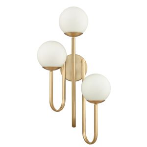 Caroline 28'' High 3-Light Left Sconce - Brushed Gold 2