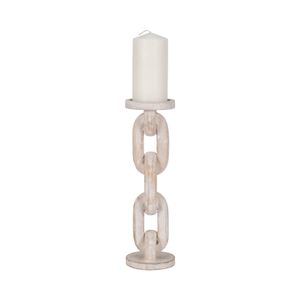 CARVERBURN WHITE CANDLE HOLDER 14 (IN) 3