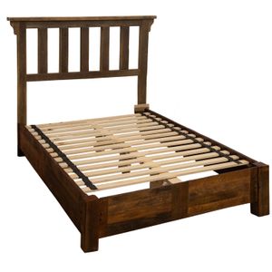 Barnwood Post Bed with Rail System - Double 3