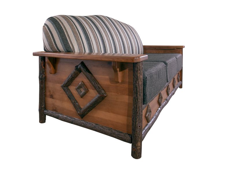 Hickory Diamond Peak Sofa - Customer Material - Seat:  Fabric TBD;   Backrest:  Fabric TBD 7