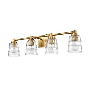 Pulsate 30.25'' Wide 4-Light Vanity Light - Satin Brass 3