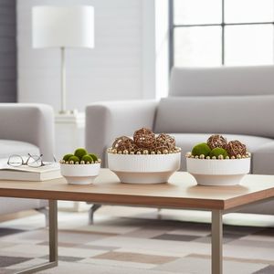 SAGEGROVE SET OF 3 WHITE BOWLS 5 (IN) 8