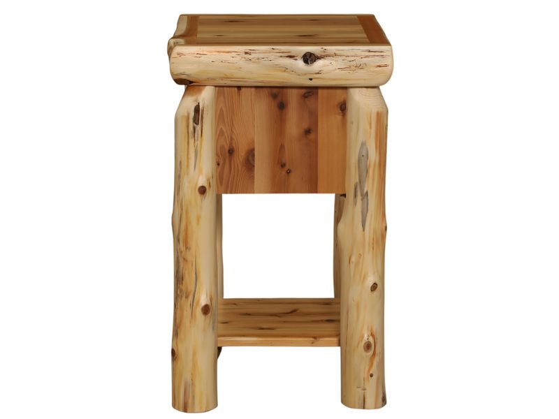 Cedar Mini One Drawer Nightstand - Coffee 5