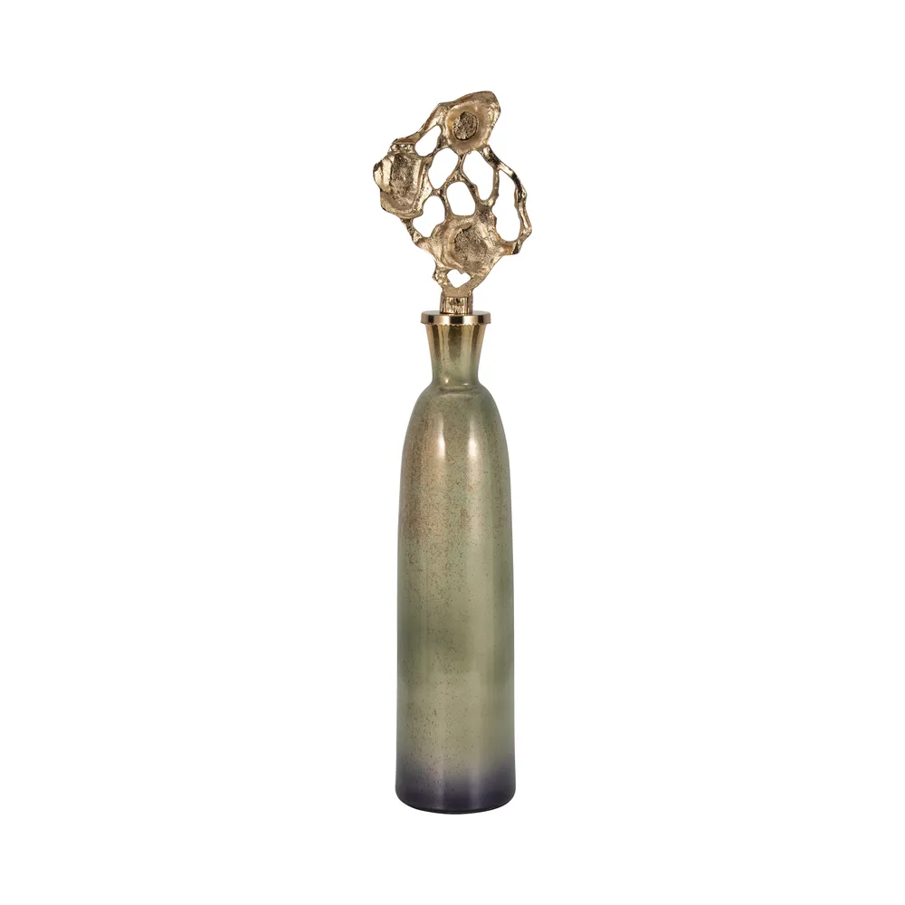 BECKETTWELL GOLD GLASS VASE 35 (IN)
