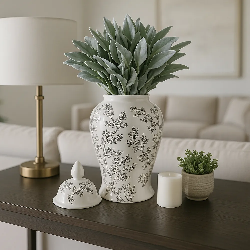BARTONRUN WHITE CHINOISERIE 19 (IN)
