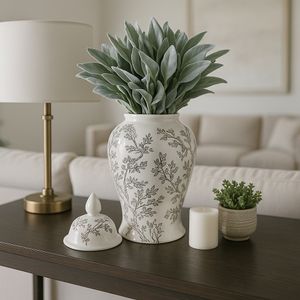 BARTONRUN WHITE CHINOISERIE 19 (IN) 11