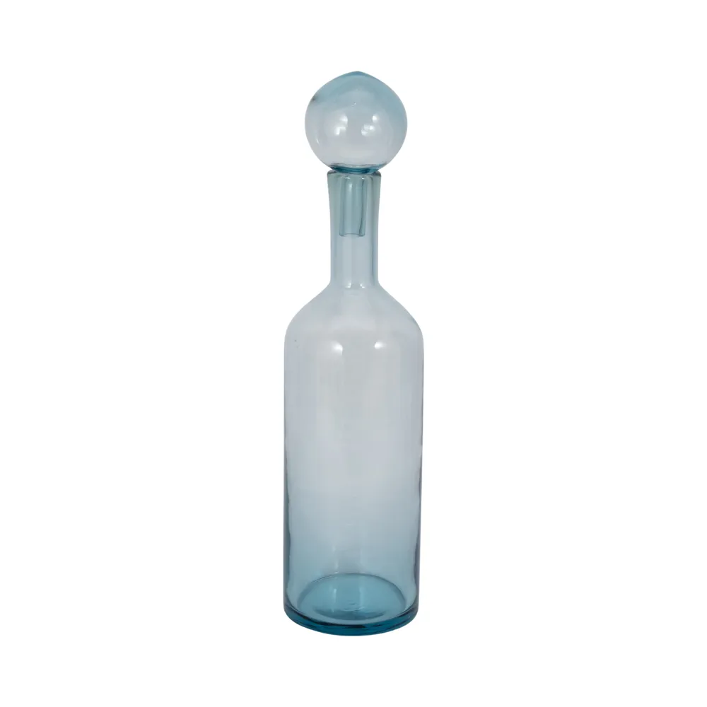 ZOEPARK BLUE GLASS VASE 20 (IN)