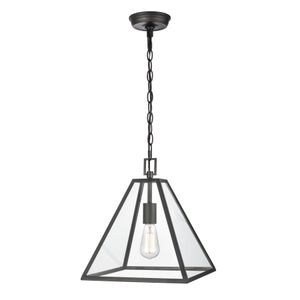 Tangent 12'' Wide 1-Light Pendant - Matte black 1
