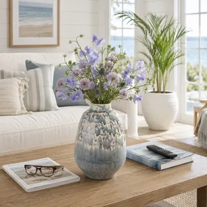 TROY GRAY VASE 14 (IN) 13