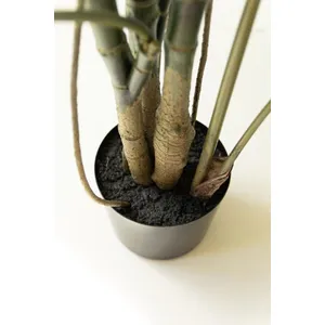 Artificial Monstera Plant in a Black Plastic Pot 6