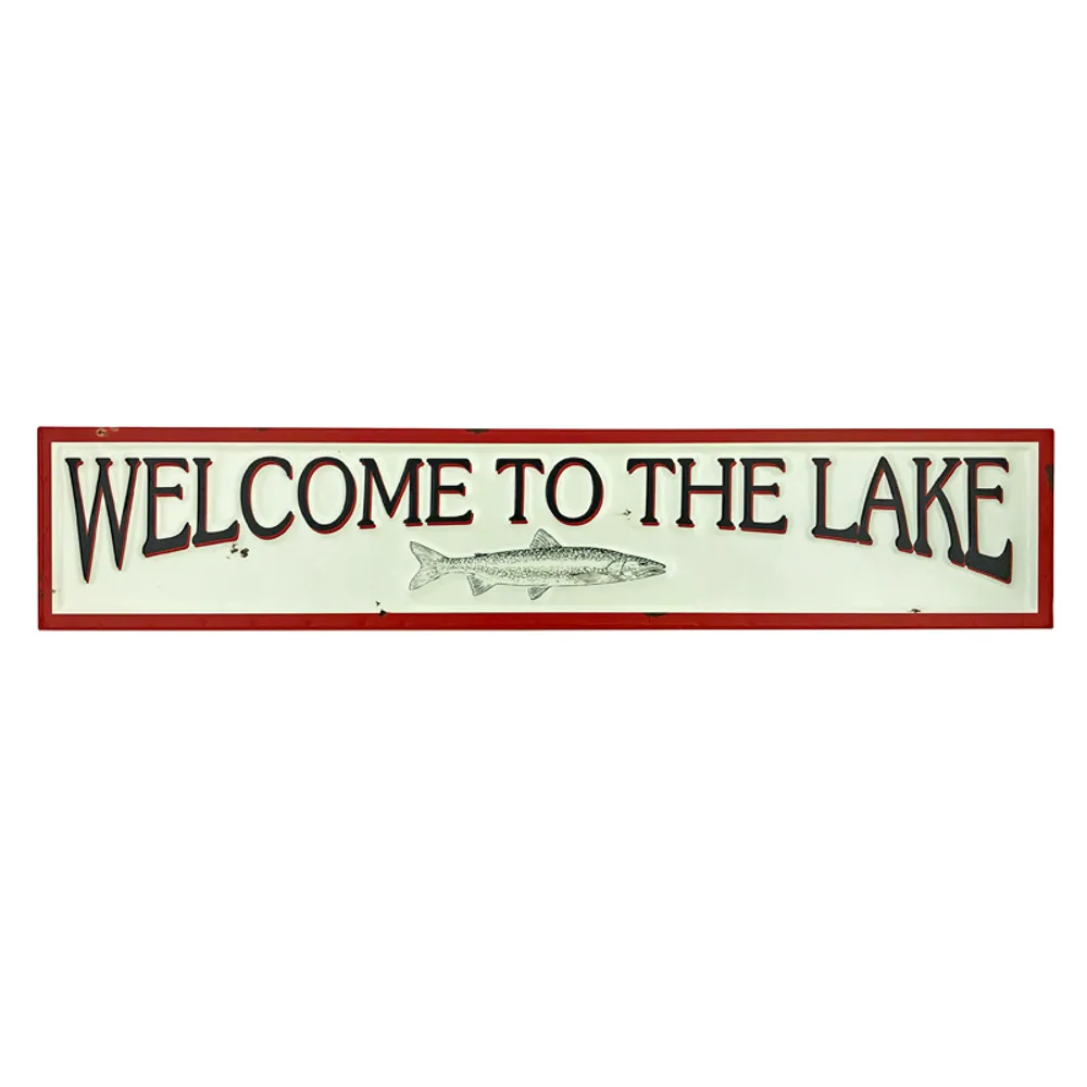 23-1/2" WELCOME TO THE LAKE SIGN