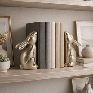 RAMONAHAM SET OF 2 GOLD BOOKENDS 7 (IN) 2
