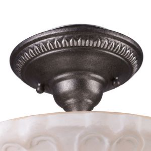 Restoration 12'' Wide 3-Light Semi Flush Mount - Dark Silver 3