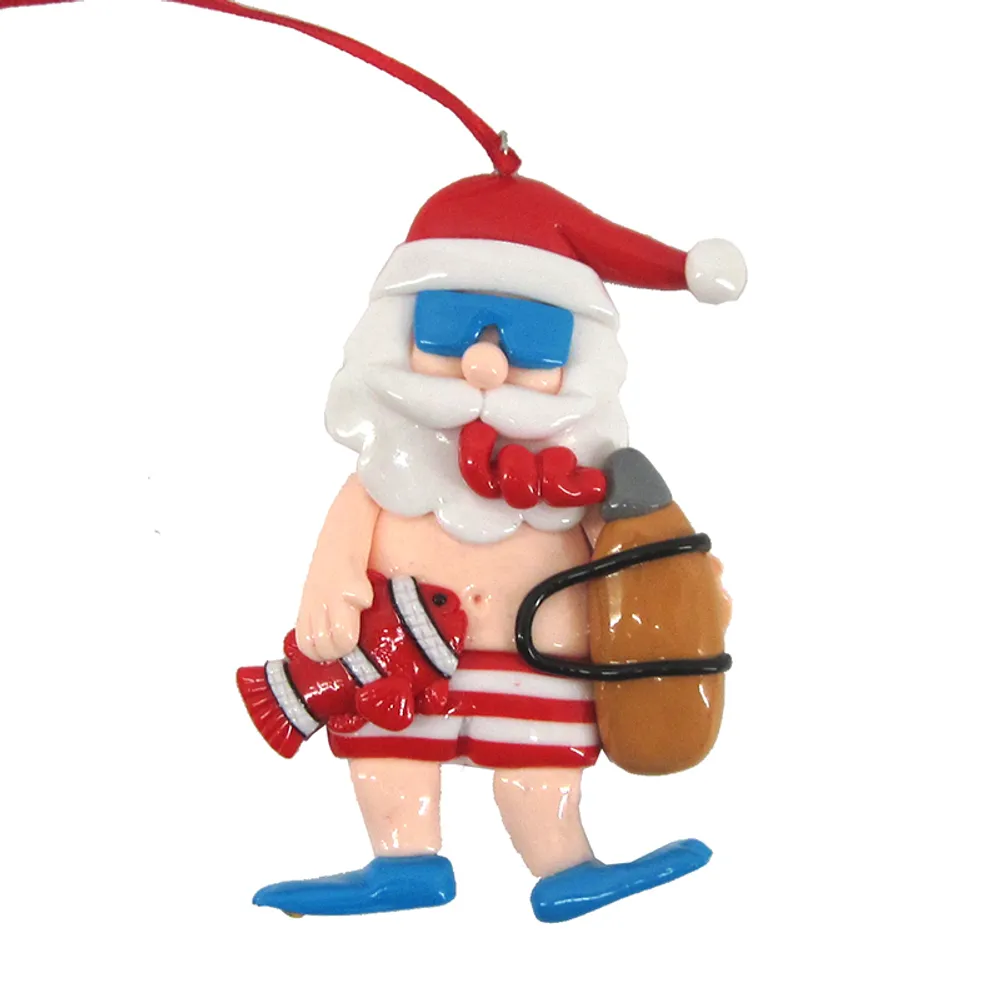 4" SANTA DIVER ORNAMENT