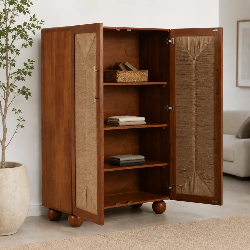 RAYMONDCROSS BROWN ARMOIRE 60 (IN)