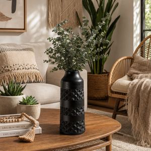 HENDONSTONE BLACK VASE 12 (IN) 12