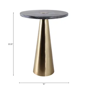 DERMOTCLIFF BLACK TABLE 23 (IN) 9