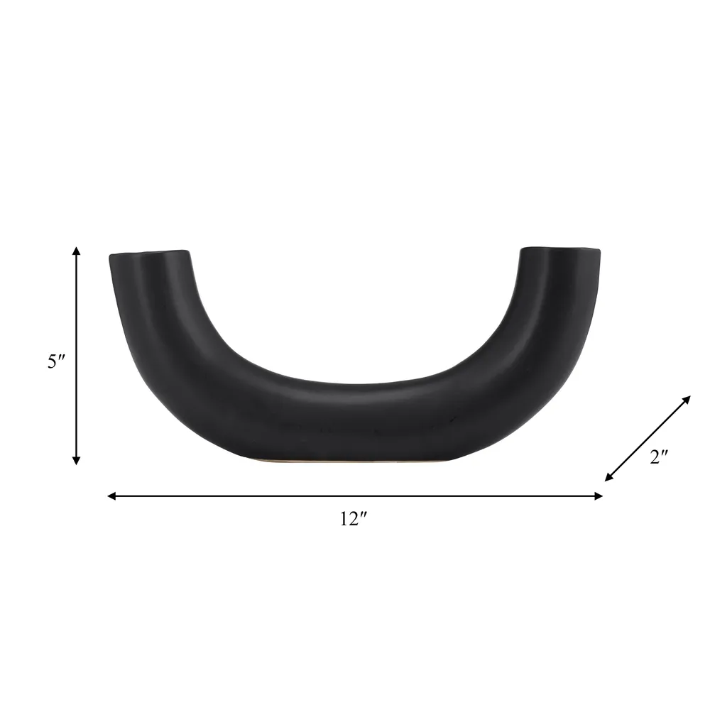 ATLASVALE BLACK VASE 5 (IN)