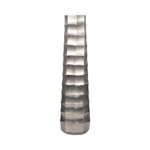 27" TERINI LARGE METAL VASE, SILVER 4