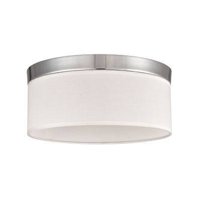 Oak Valley 12'' Wide 2-Light Flush Mount - Chrome