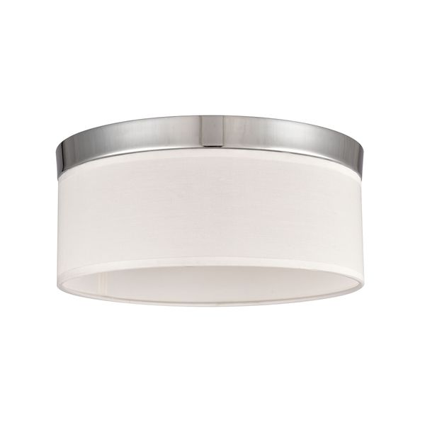 Oak Valley 12'' Wide 2-Light Flush Mount - Chrome