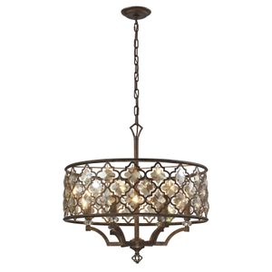 Armand 24'' Wide 6-Light Chandelier - Weathered Bronze 1