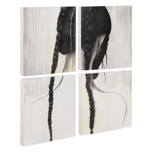 INGRIDCLIFF SET OF 4 BLACK ART 79 (IN) 3